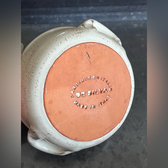 De Silva Terre D' Umbria Handmade Italian Pottery Soup Bowl Two Handles - Picture 7 of 9